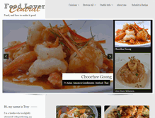 Tablet Screenshot of foodlovercentral.com